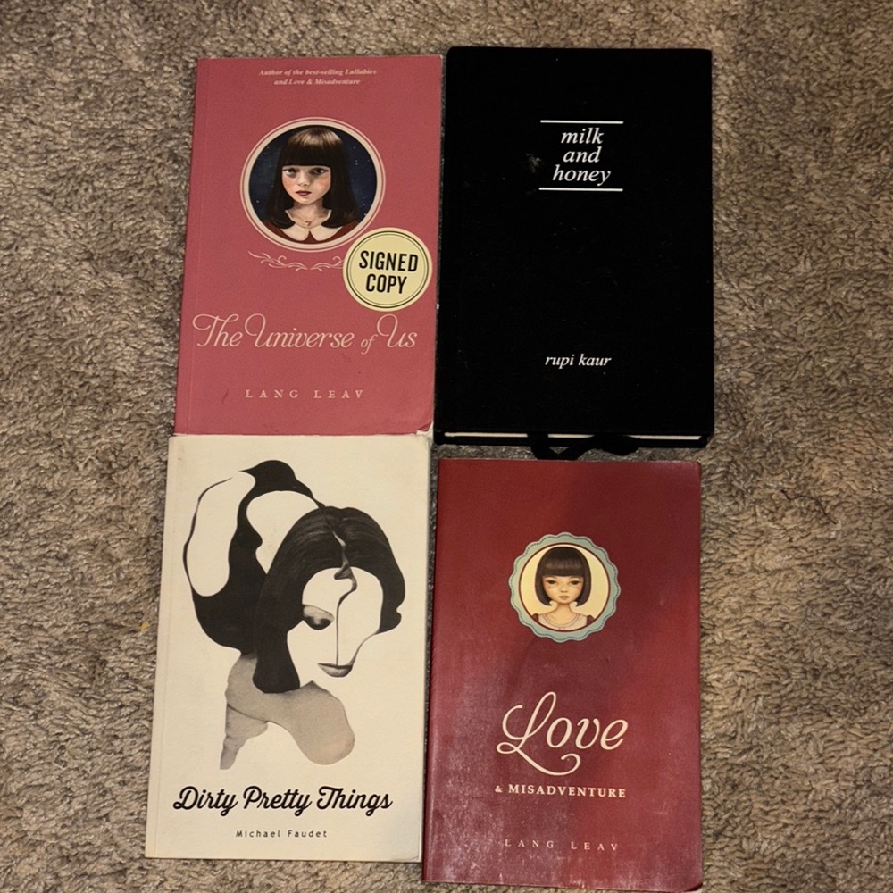 Set of Poetry Books by Lang Leav and Rupi Kaur